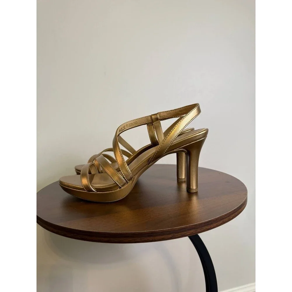 Naturalizer “Brenta” Strappy Dress Sandals – Size 8.5M – Bronze Pearl – NIB-$110 - Picture 9 of 11